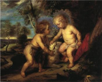 西奧多 尅萊門特 斯蒂爾 The Christ Child and the Infant St. John after Rubens